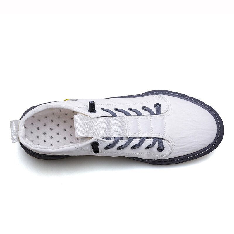 Zapatillas De Deporte Casuales De Tela De Paraguas Alta Impermeable Y Transpirable Para Hombre