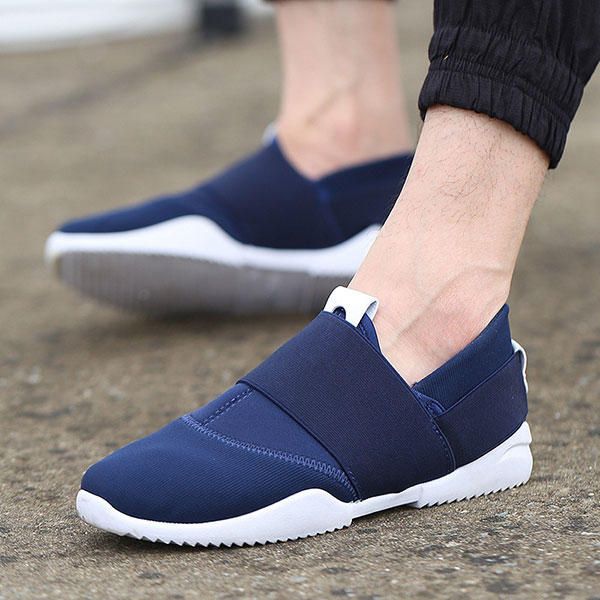 Zapatillas De Deporte Informales Con Cordones Elásticos Y Transpirables Para Hombre