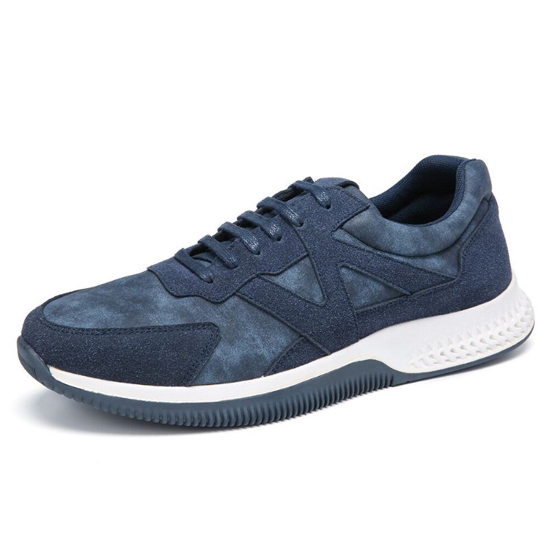 Zapatillas De Deporte Informales Deportivas Antideslizantes Transpirables De Cuero De Microfibra Para Hombre