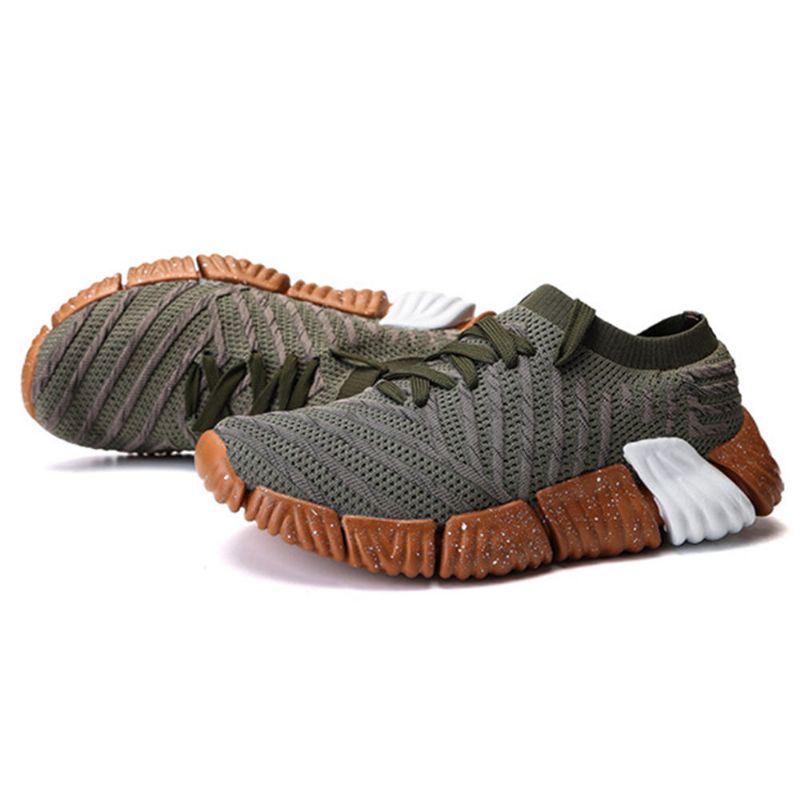 Zapatillas De Deporte De Malla Transpirable Con Suela Suave Para Hombre Calzado Deportivo Informal