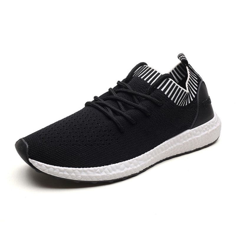 Zapatillas De Deporte De Punto Transpirables Para Hombre Calzado Deportivo Informal Suave