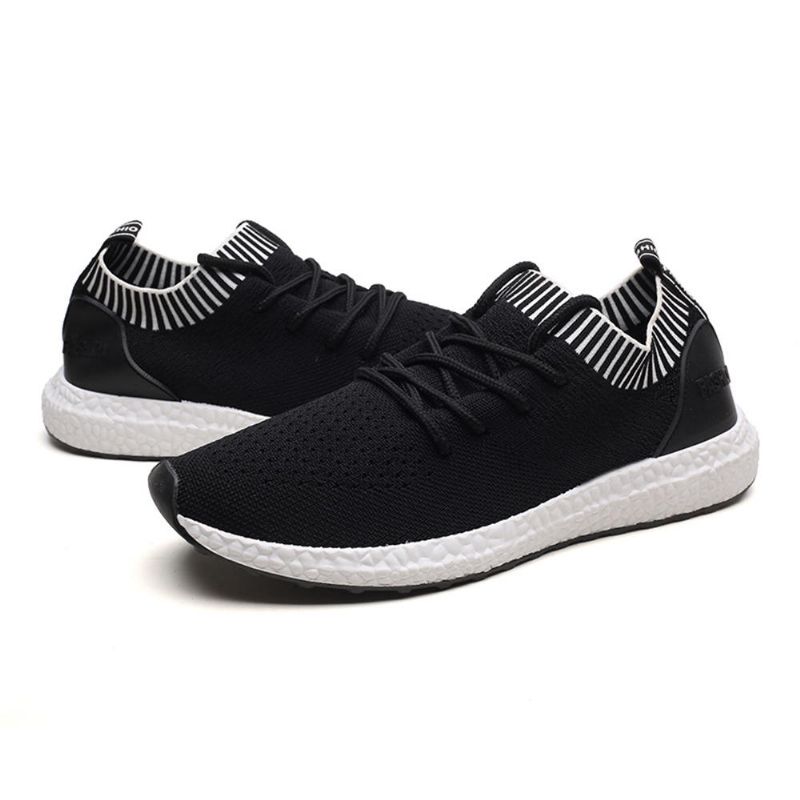 Zapatillas De Deporte De Punto Transpirables Para Hombre Calzado Deportivo Informal Suave