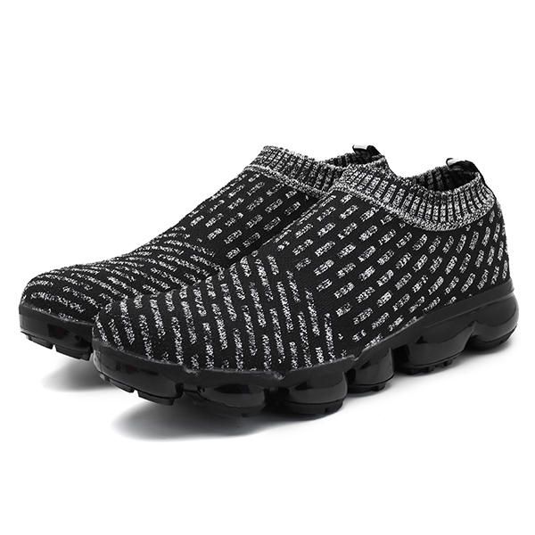 Zapatillas De Deporte Sin Cordones Informales Cómodas Y Ligeras De Tejido De Punto Para Hombre