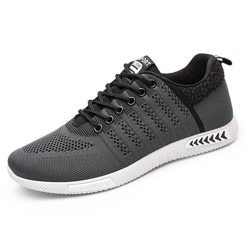 Zapatillas Deportivas De Correr Ligeras De Punto Transpirables Para Hombre