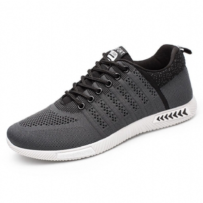 Zapatillas Deportivas De Correr Ligeras De Punto Transpirables Para Hombre