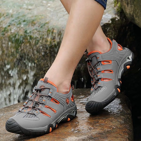 Zapatillas Deportivas Para Correr Para Hombre Zapatillas De Deporte Al Aire Libre Con Punta Redonda Ahuecada De Malla