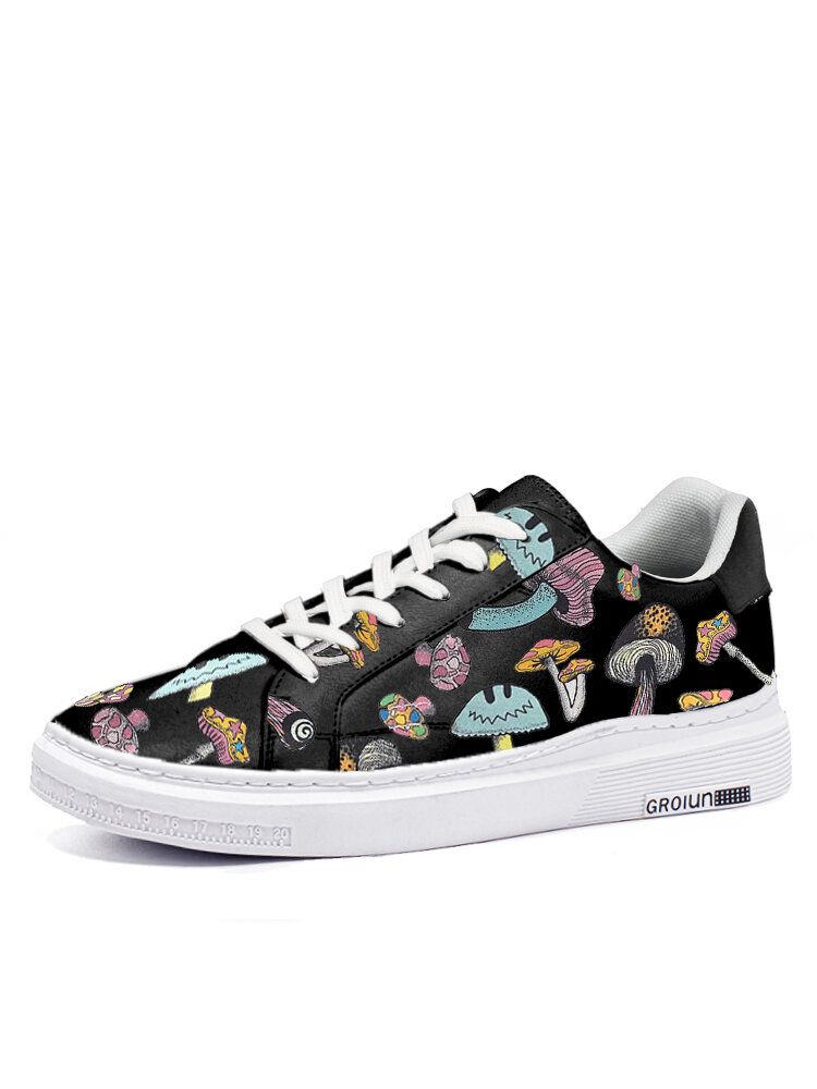 Zapatillas De Skate Con Estampado De Hongo Elemento Colorido Para Hombre