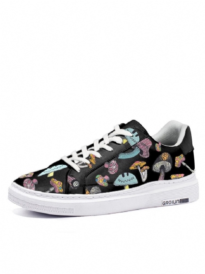 Zapatillas De Skate Con Estampado De Hongo Elemento Colorido Para Hombre