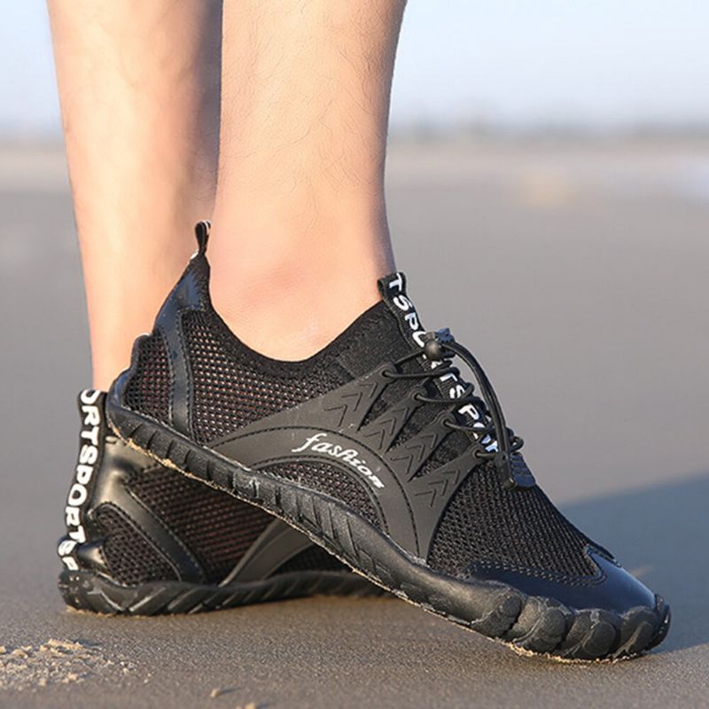 Zapatos De Agua De Playa Transpirables De Secado Rápido De Malla De Empalme Para Hombres