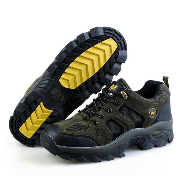 Zapatos Atléticos Transpirables Al Aire Libre Para Hombres Zapatos Para Caminar Con Cordones Zapatos De Montañismo