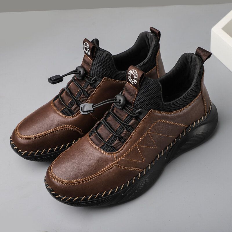 Zapatos Deportivos Casuales Suaves Ligeros Y Cómodos De Piel De Vaca Para Hombre