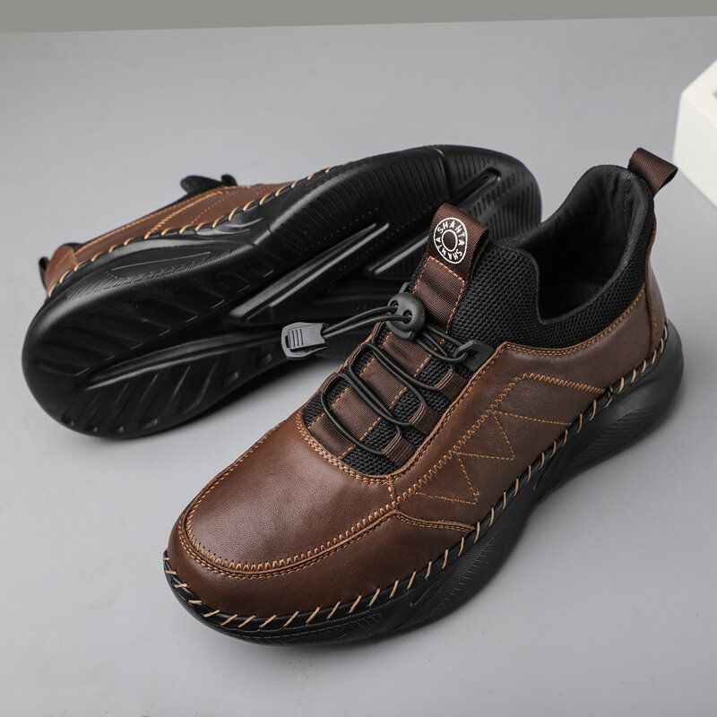 Zapatos Deportivos Casuales Suaves Ligeros Y Cómodos De Piel De Vaca Para Hombre