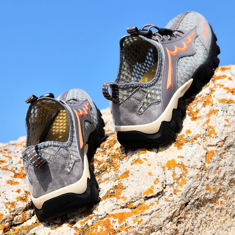 Zapatos De Escalada Al Aire Libre Antideslizantes Ligeros Y Transpirables De Malla Para Hombres