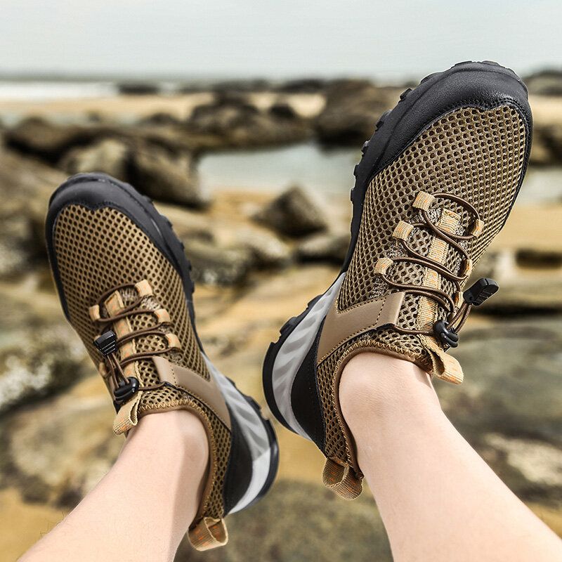 Zapatos De Escalada Al Aire Libre Antideslizantes Suaves Y Transpirables De Malla Para Hombres