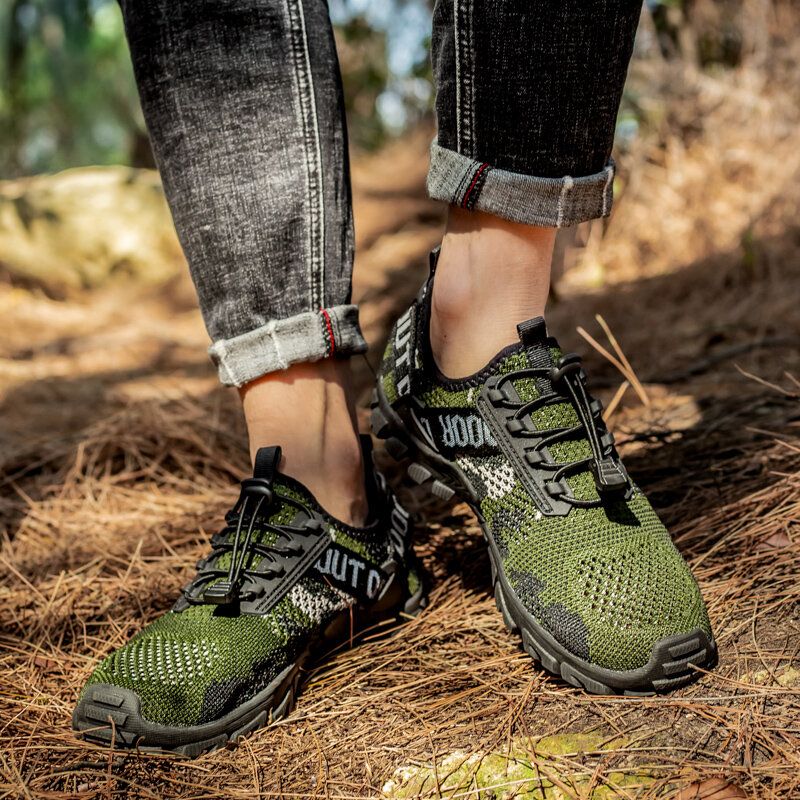 Zapatos De Escalada Al Aire Libre Antideslizantes Transpirables De Malla Para Hombres