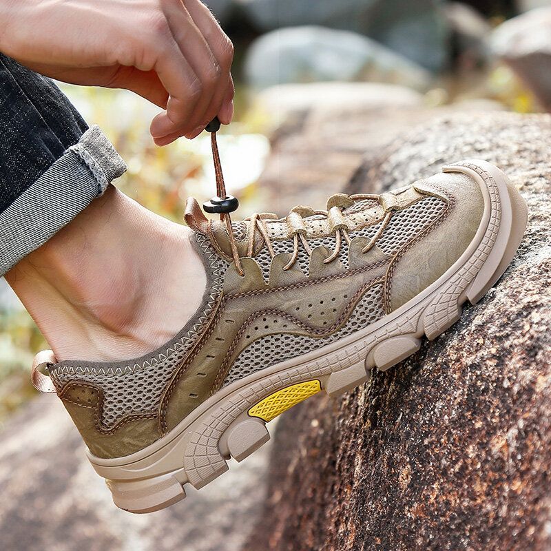 Zapatos De Senderismo Casuales Antideslizantes Cómodos Con Punta Anticolisión Para Exteriores Para Hombres