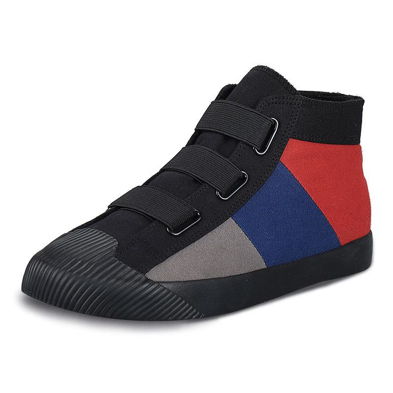 Zapatos De Skate De Bucle De Gancho Informales Deportivos Con Bloqueo De Color Elegante Para Hombres