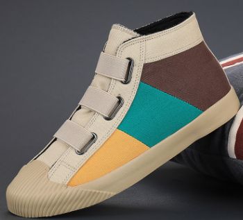 Zapatos De Skate De Bucle De Gancho Informales Deportivos Con Bloqueo De Color Elegante Para Hombres