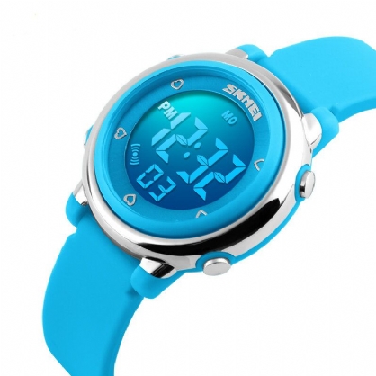 1100 Reloj Deportivo De Moda Para Niños Fecha Semana Pantalla 7 Colores El Light 5atm Reloj Digital Impermeable Para Niños