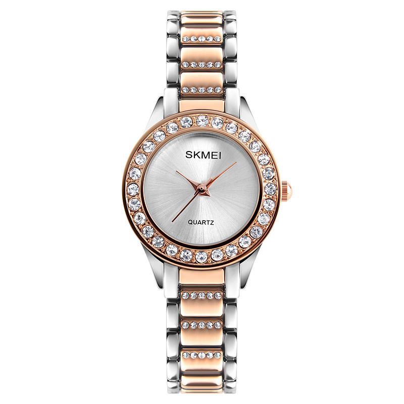 1262 Reloj De Pulsera Impermeable Para Mujer Reloj De Cuarzo De Regalo Con Correa De Acero Inoxidable