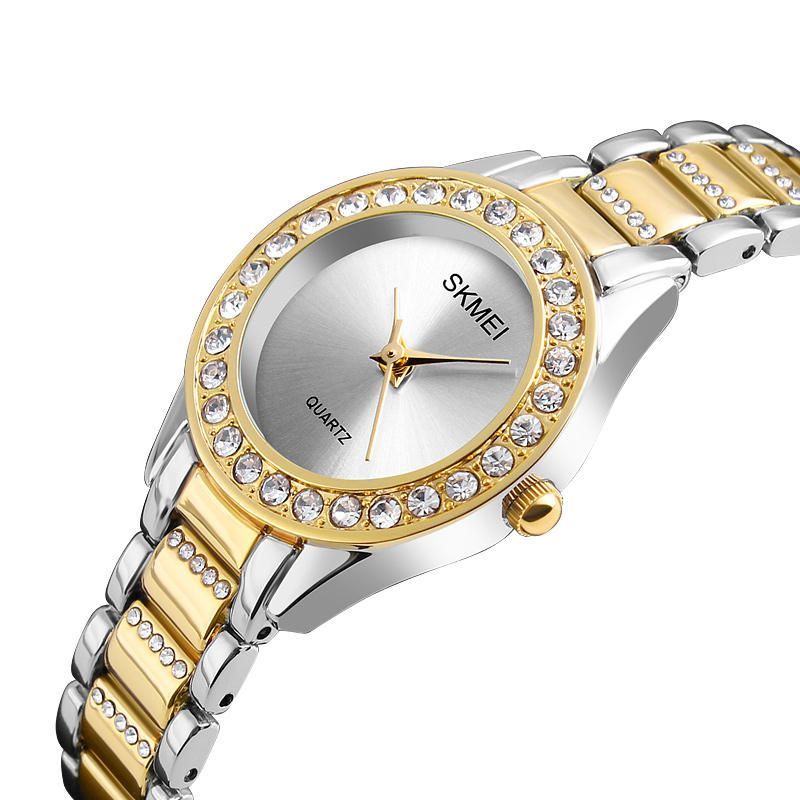 1262 Reloj De Pulsera Impermeable Para Mujer Reloj De Cuarzo De Regalo Con Correa De Acero Inoxidable