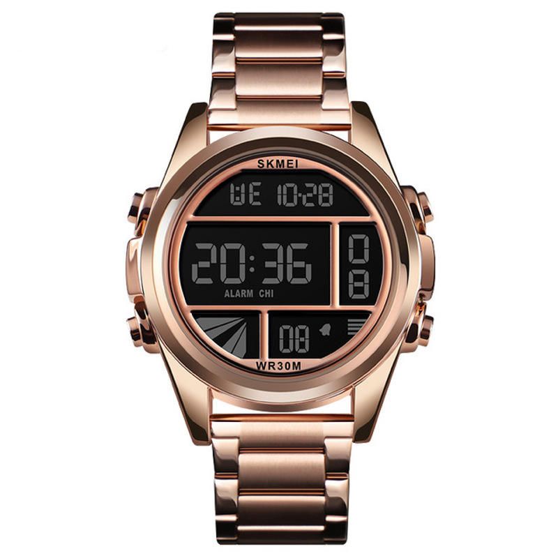 1448 Reloj De Moda Para Hombre Reloj Digital Deportivo Multifunción Impermeable