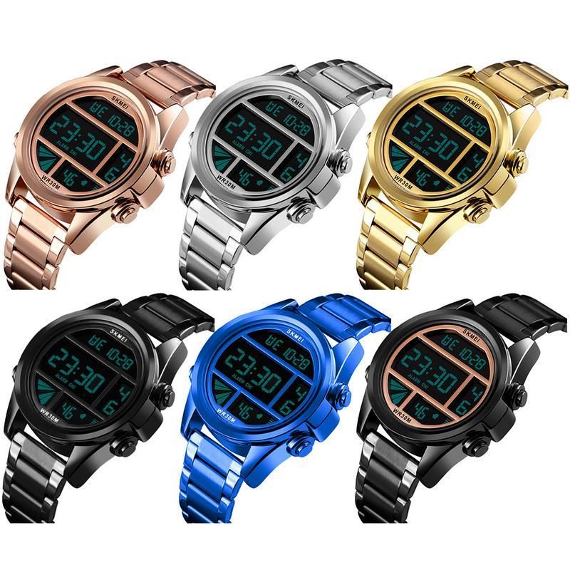 1448 Reloj De Moda Para Hombre Reloj Digital Deportivo Multifunción Impermeable