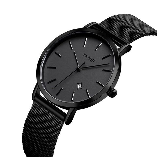 1530 Reloj De Cuarzo De Moda De Acero Inoxidable Resistente Al Agua Chrono De Estilo Simple Para Mujer