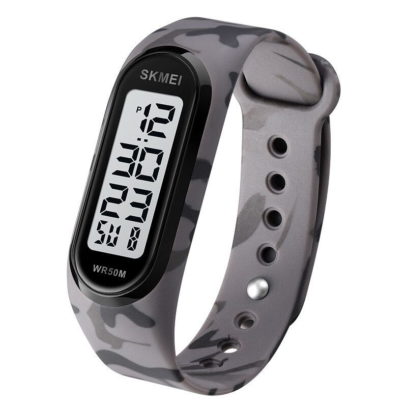 1666 Reloj Digital Con Luz Led 5atm Pantalla De Fecha Impermeable Reloj Deportivo Unisex