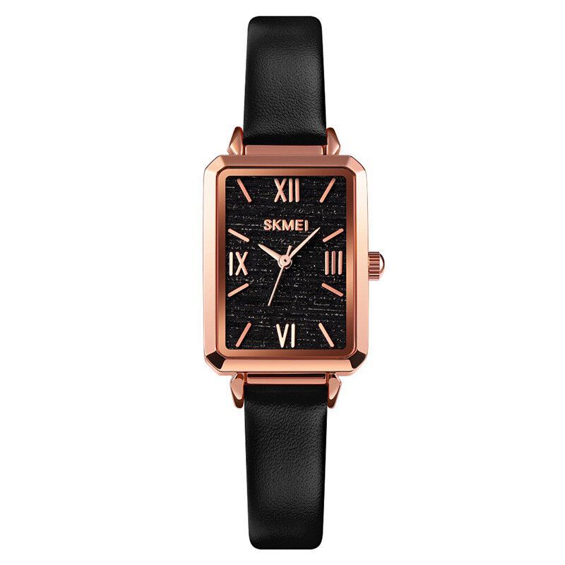 1706 Dial Texturizado Reloj De Pulsera Ultra Fino Para Mujer Reloj De Cuarzo Con Banda De Cuero De Moda