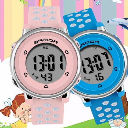 2008 Reloj Colorido Moda Pantalla Luminosa A Prueba De Golpes 12 Reloj Digital Para Niños Lindo De 24 Horas