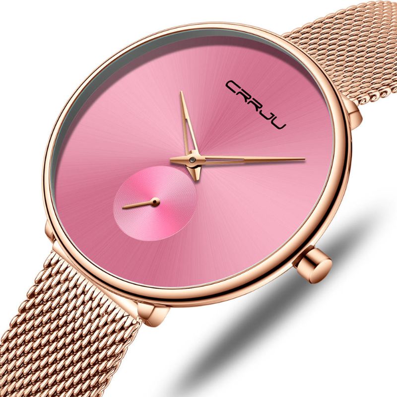 2165 Reloj De Cuarzo De Lujo Para Mujer Con Correa De Acero Completa De Moda Casual Simple Dial