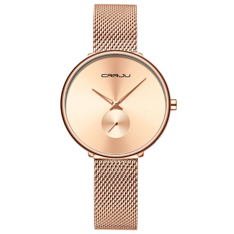 2165 Reloj De Cuarzo De Lujo Para Mujer Con Correa De Acero Completa De Moda Casual Simple Dial