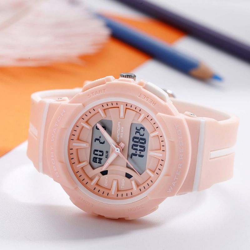 3003 Freash Color Fashion Style Pantalla Luminosa Reloj Digital De Doble Pantalla A Prueba De Golpes