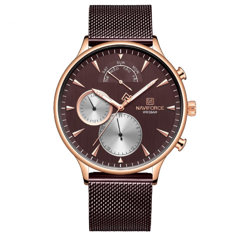 3010 Reloj De Pulsera Ultra Fino De Estilo Casual Para Hombre Reloj De Cuarzo Con Banda De Acero Inoxidable