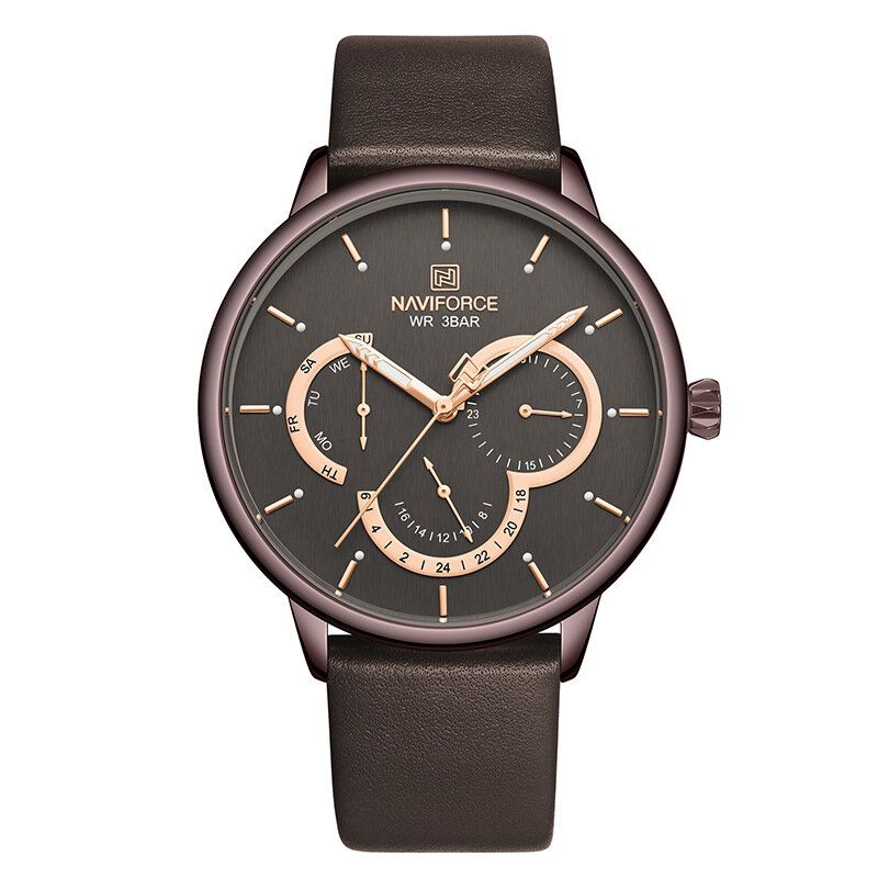 3011 Calendario Ultrafino Estilo Casual Reloj De Pulsera Para Hombre Reloj De Cuarzo Con Banda De Cuero