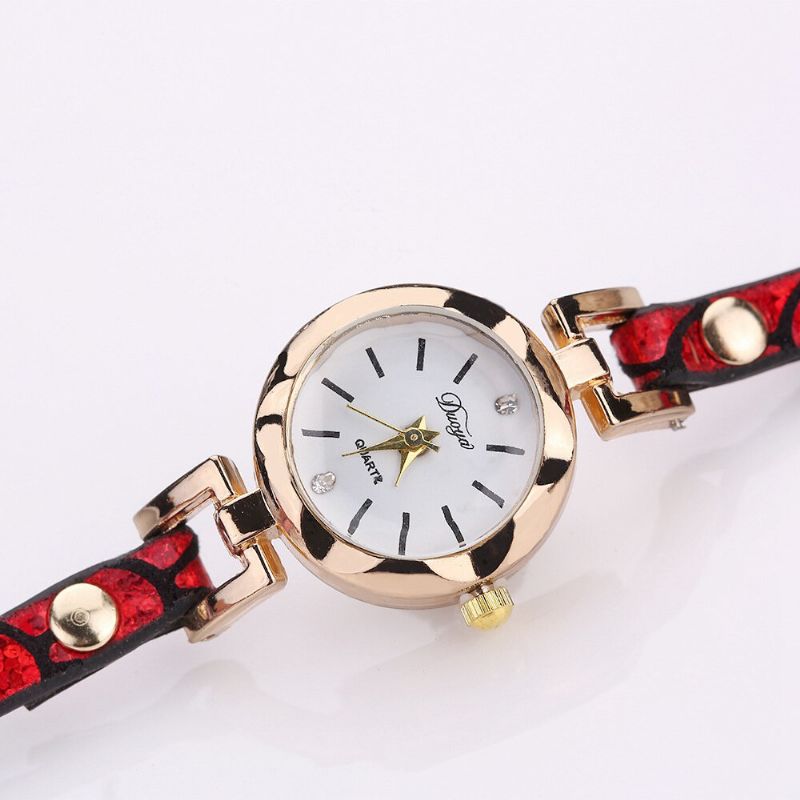 328 Estrella De Cinco Puntas Estilo Retro Mujer Pulsera Reloj Banda De Cuero Reloj De Cuarzo