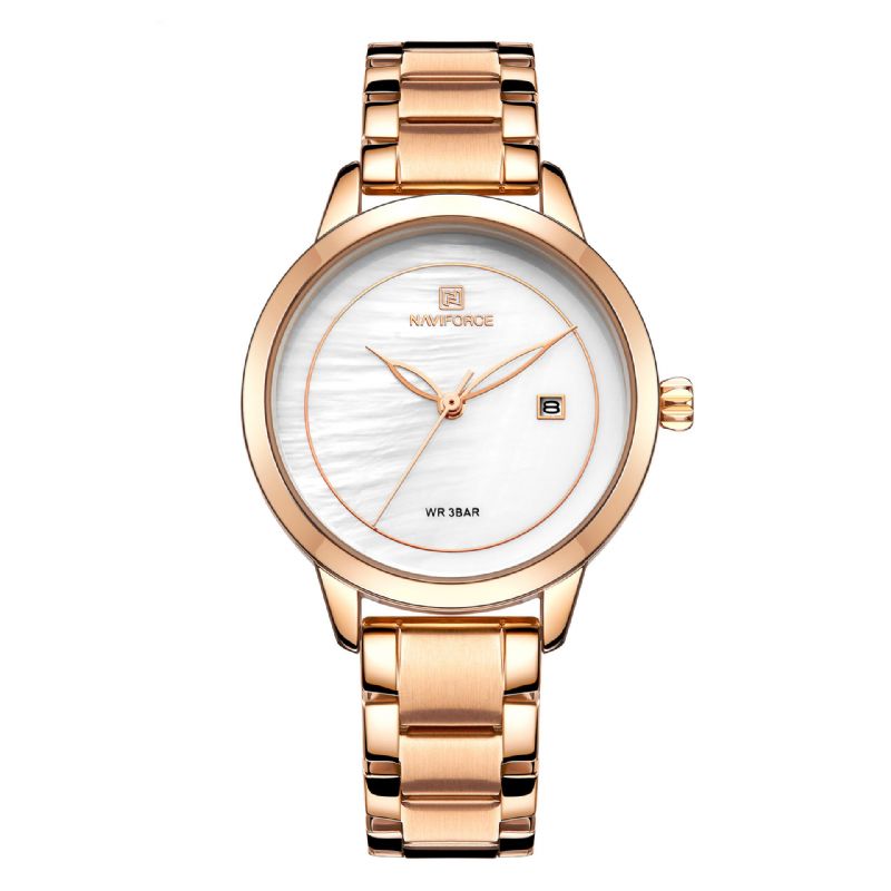 5008 Reloj De Pulsera De Mujer De Diseño Elegante Reloj De Cuarzo Con Pantalla De Fecha Impermeable