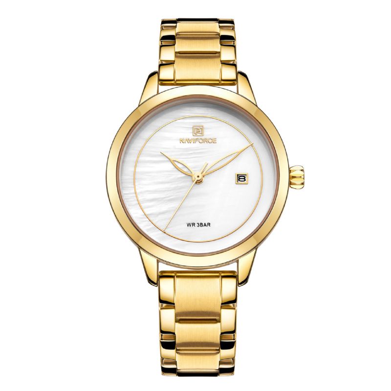 5008 Reloj De Pulsera De Mujer De Diseño Elegante Reloj De Cuarzo Con Pantalla De Fecha Impermeable