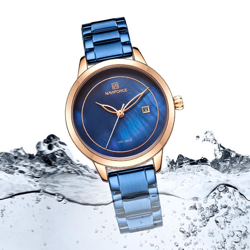 5008 Reloj De Pulsera De Mujer De Diseño Elegante Reloj De Cuarzo Con Pantalla De Fecha Impermeable