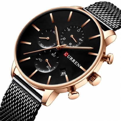 8339 Reloj De Moda Para Hombres De Negocios Reloj De Cuarzo Con Esfera Grande Impermeable De Lujo Ligero