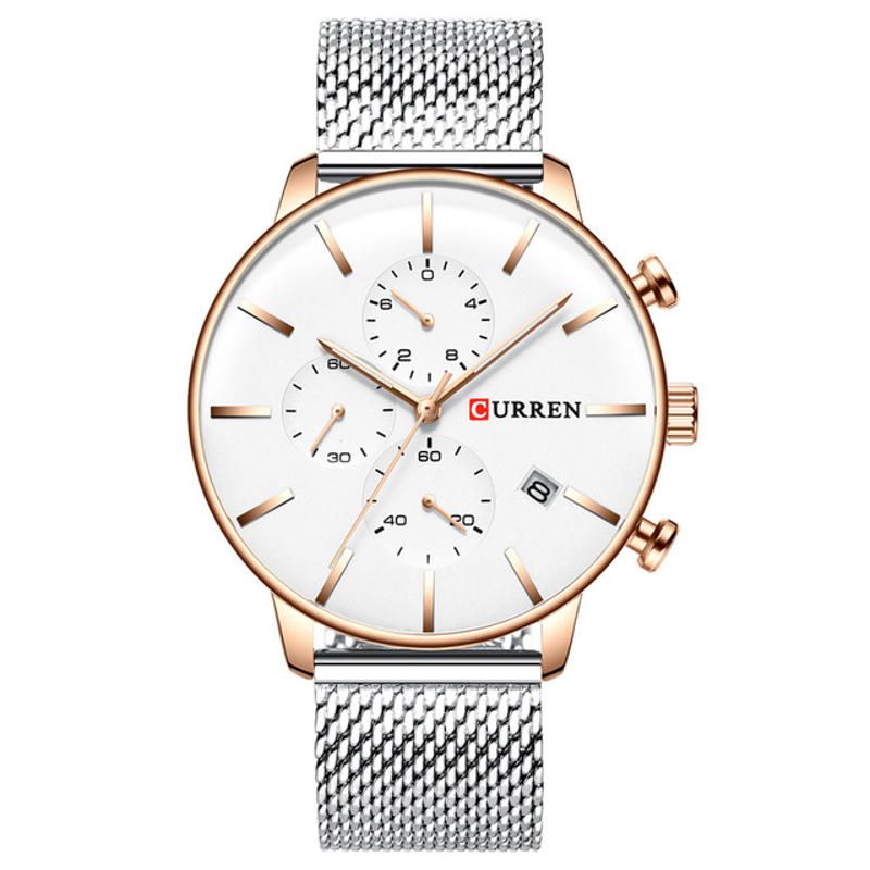 8339 Reloj De Moda Para Hombres De Negocios Reloj De Cuarzo Con Esfera Grande Impermeable De Lujo Ligero