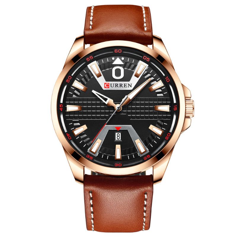 8379 Reloj De Pulsera De Estilo Casual Para Hombre Calendario Pantalla Luminosa Relojes De Cuarzo