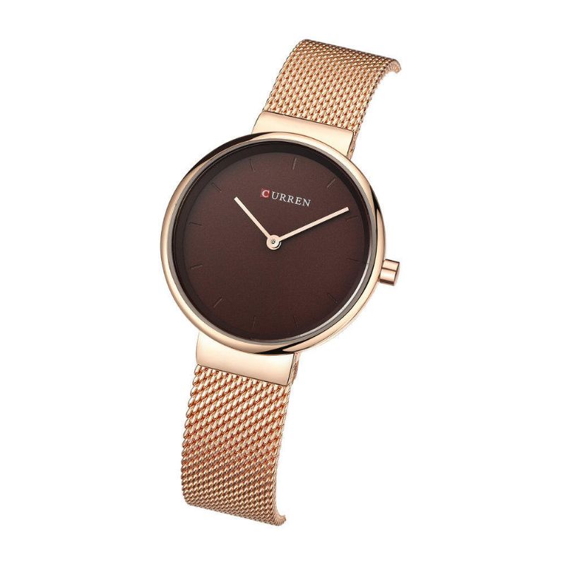 9016 Reloj De Cuarzo Para Mujer Estilo Casual Dial Simple Correa De Aleación De Lujo Reloj De Pulsera Para Mujer