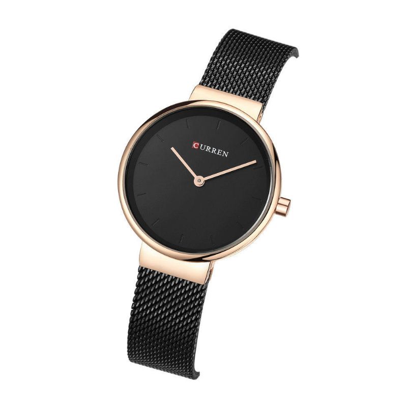 9016 Reloj De Cuarzo Para Mujer Estilo Casual Dial Simple Correa De Aleación De Lujo Reloj De Pulsera Para Mujer