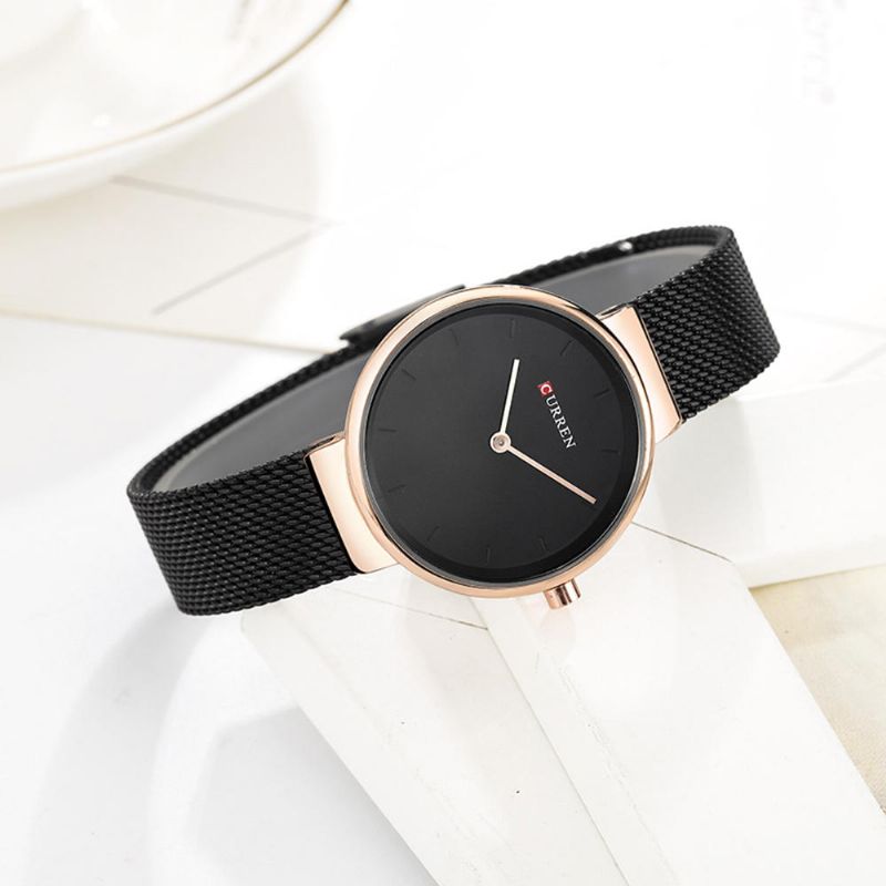 9016 Reloj De Cuarzo Para Mujer Estilo Casual Dial Simple Correa De Aleación De Lujo Reloj De Pulsera Para Mujer