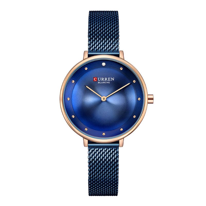 9029 Reloj De Pulsera De Mujer De Estilo Casual Relojes De Cuarzo De Acero Inoxidable De Malla