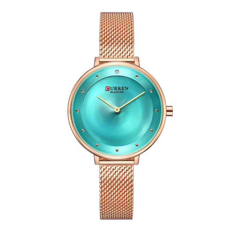 9029 Reloj De Pulsera De Mujer De Estilo Casual Relojes De Cuarzo De Acero Inoxidable De Malla