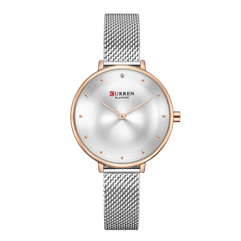 9029 Reloj De Pulsera De Mujer De Estilo Casual Relojes De Cuarzo De Acero Inoxidable De Malla