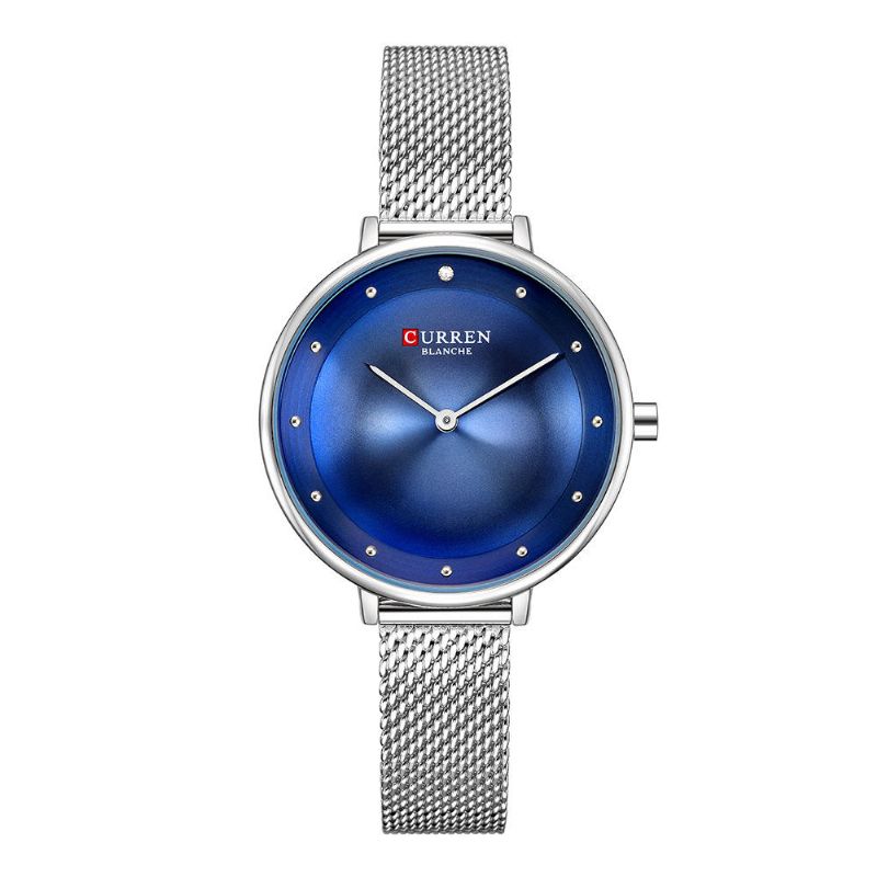 9029 Reloj De Pulsera De Mujer De Estilo Casual Relojes De Cuarzo De Acero Inoxidable De Malla